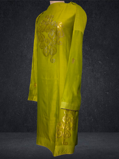 Semi Stitched Formal chanderi Suitset