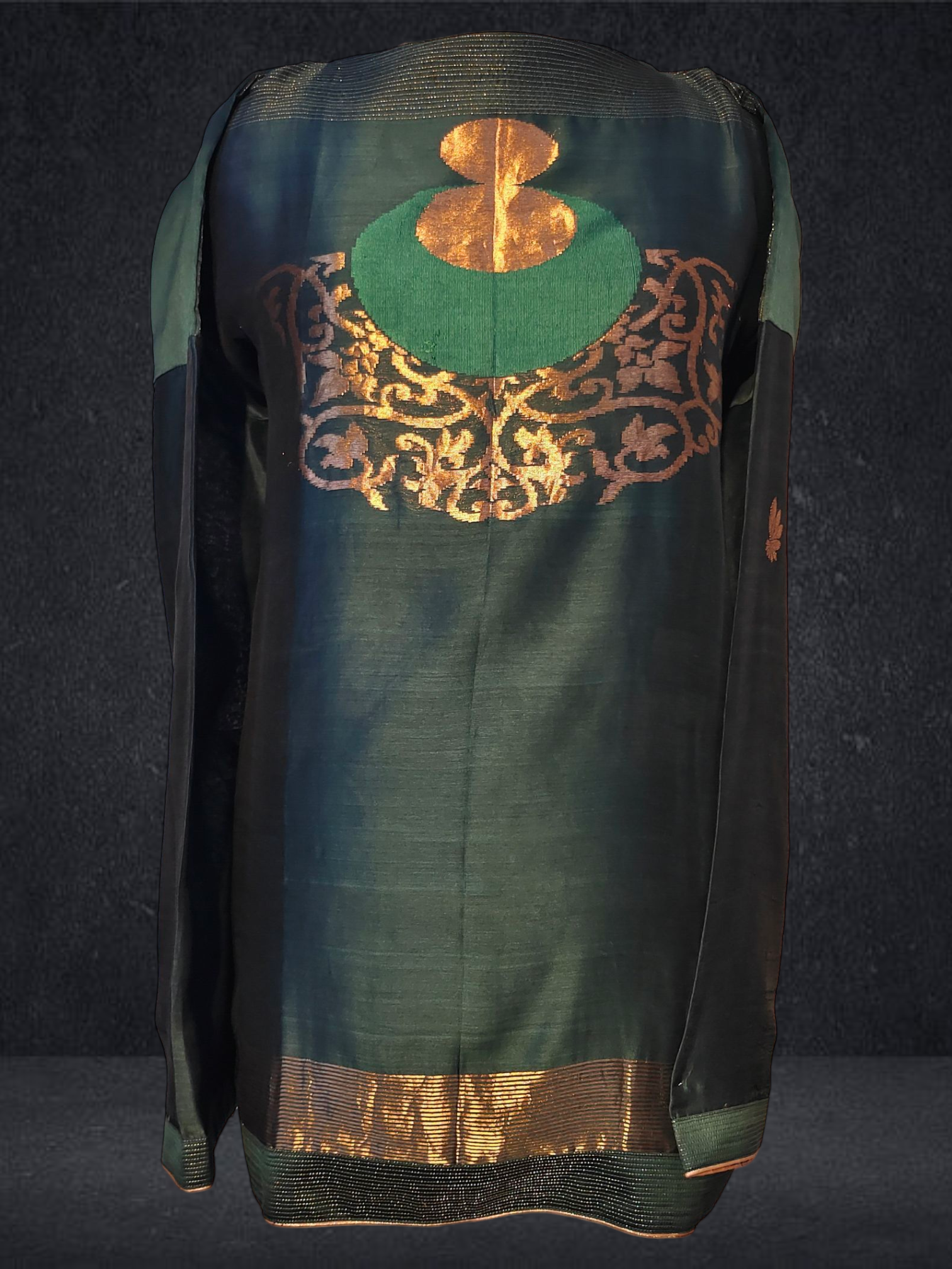 Semi Stitched Chanderi Zariwoven Short Tunic VISHAL KAPUR STUDIO