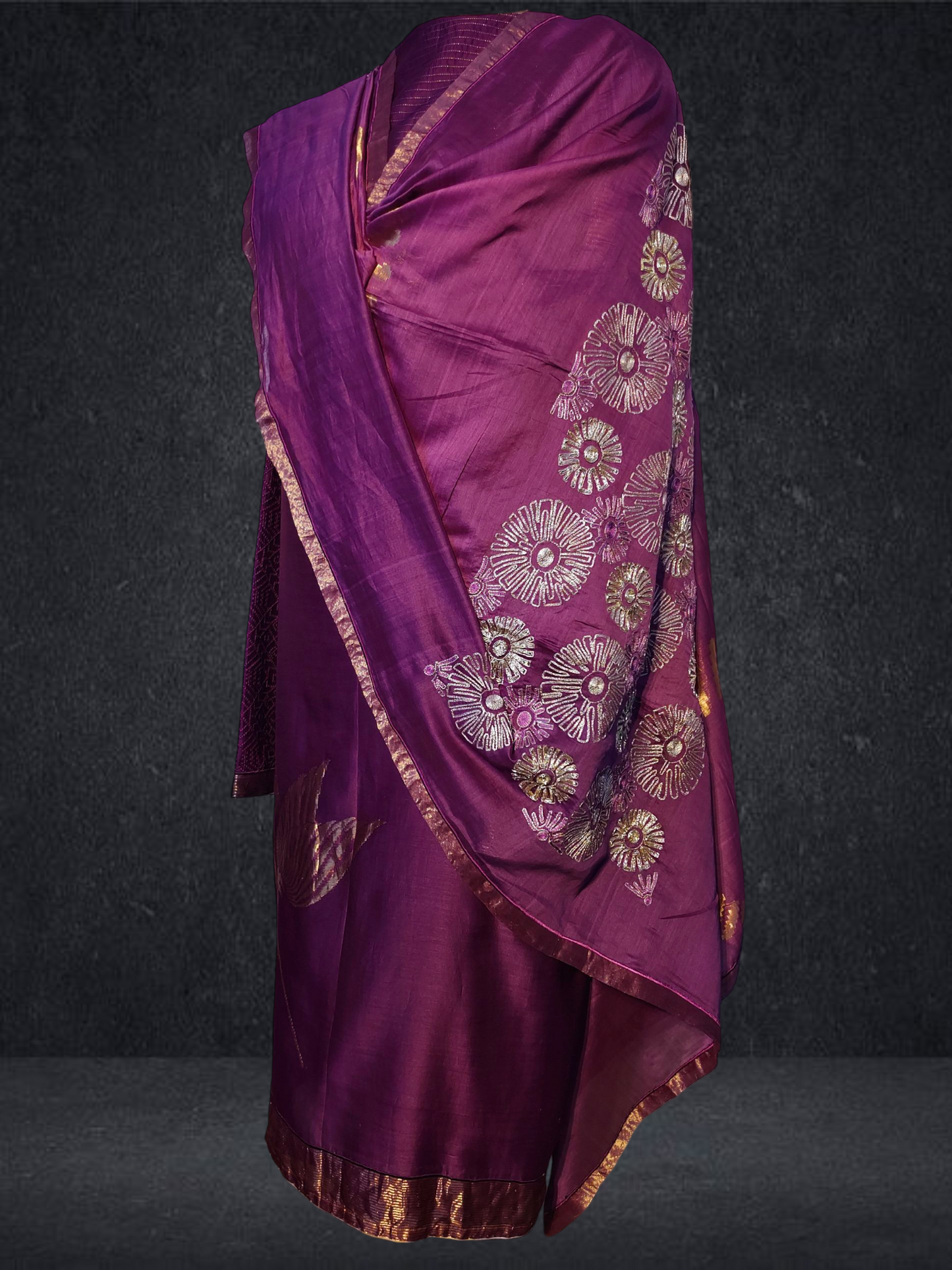 Semi Stitched Formal chanderi Suitset
