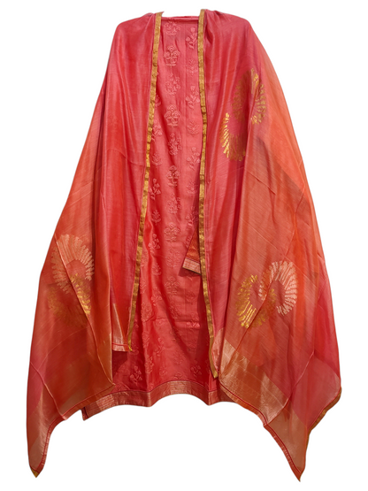 Semi Stitched Formal Chanderi Suitset