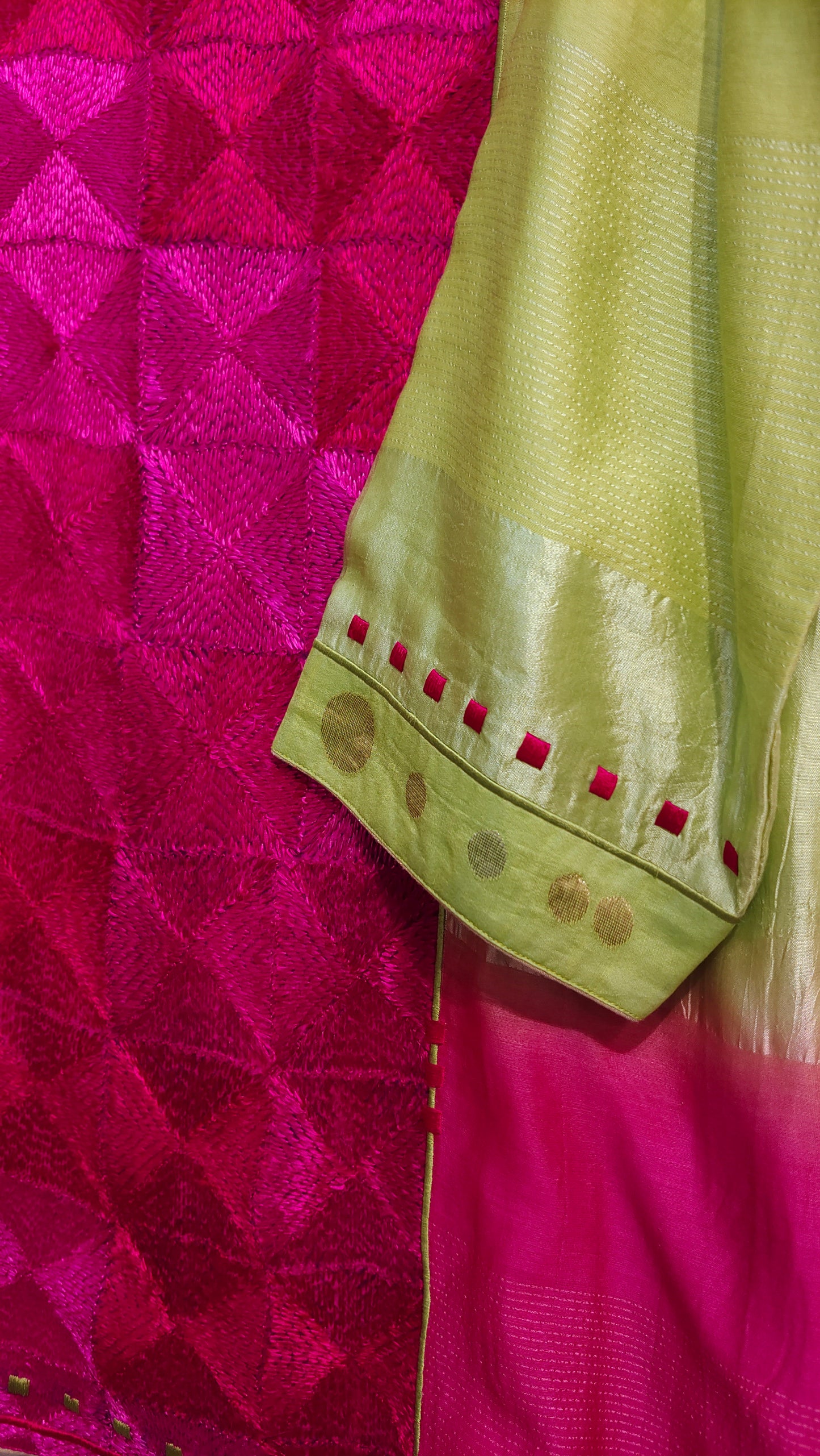 Stitched Chanderi  Tunic ready size 42
