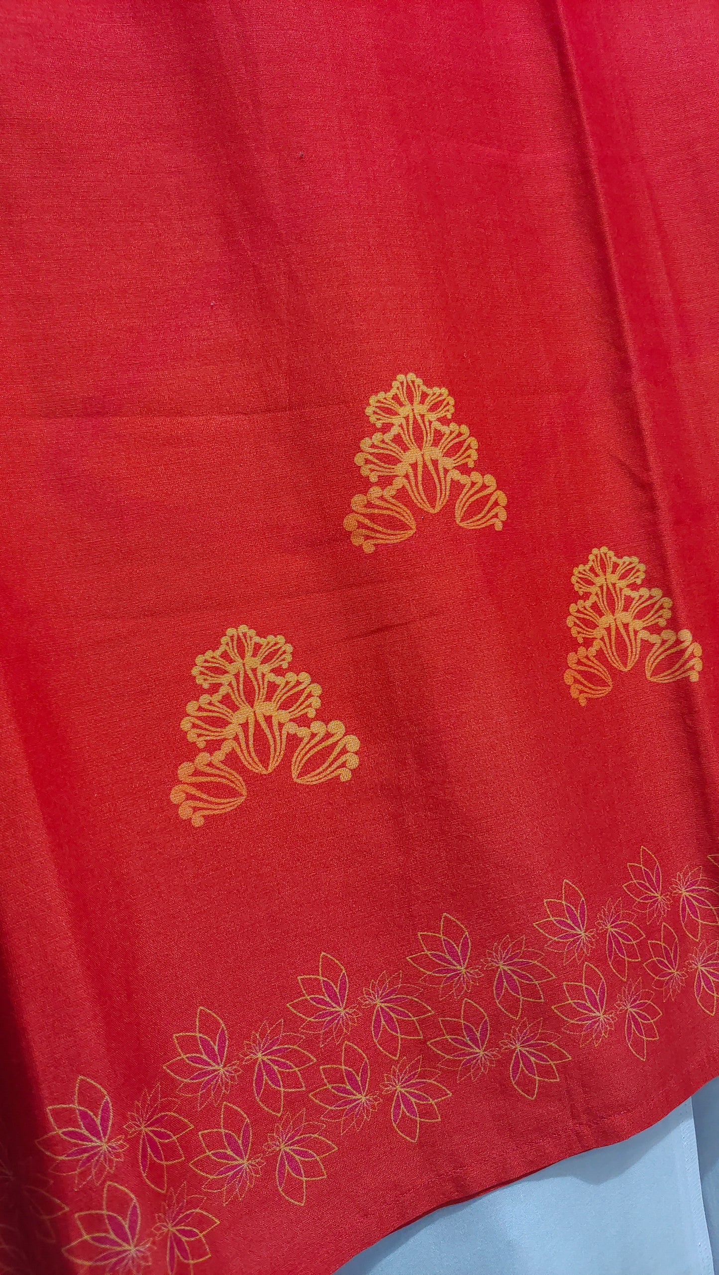 Semi Stitched Casual Chanderi Suitset