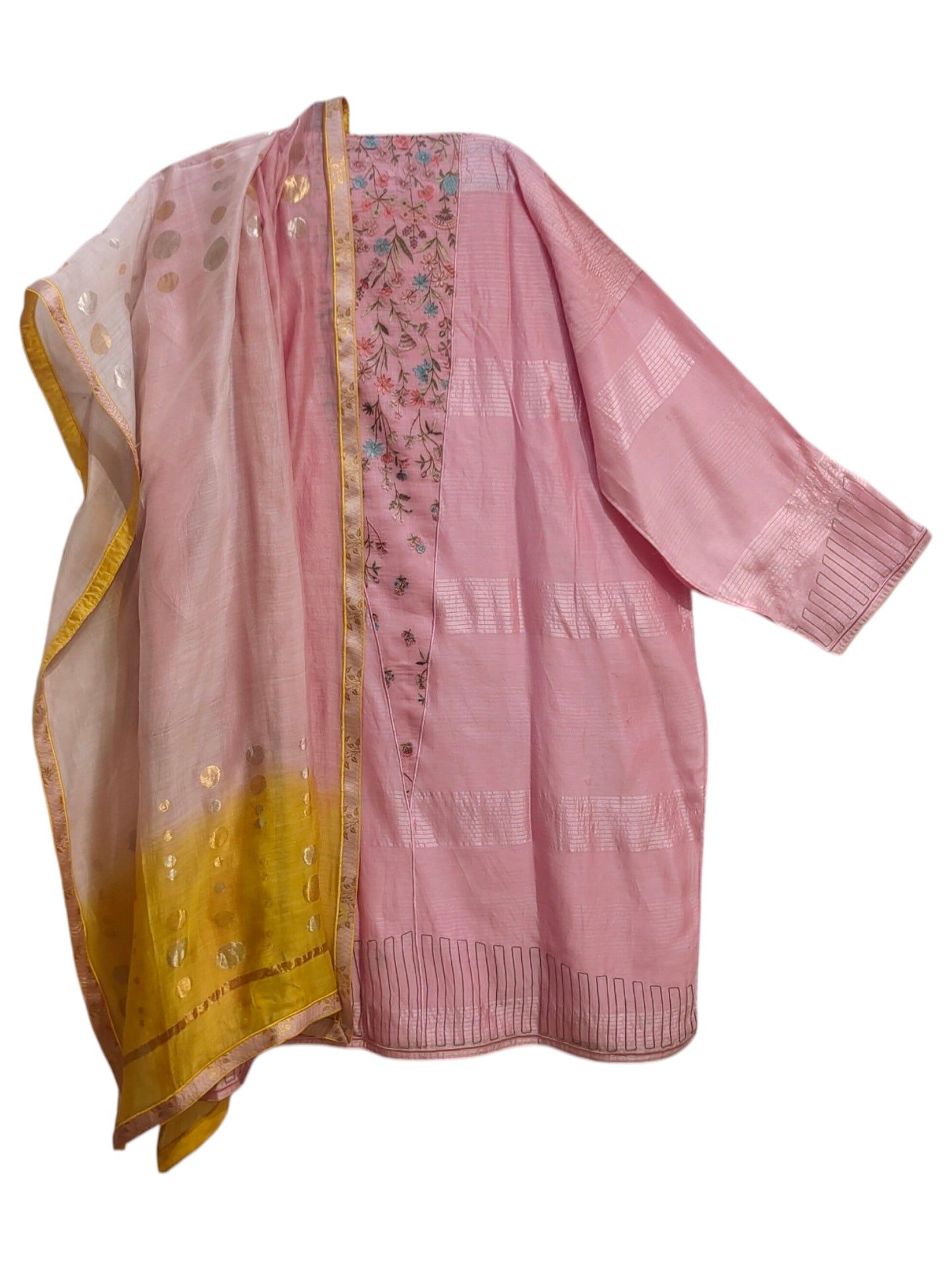Semi Stitched Chanderi Formal Suitset