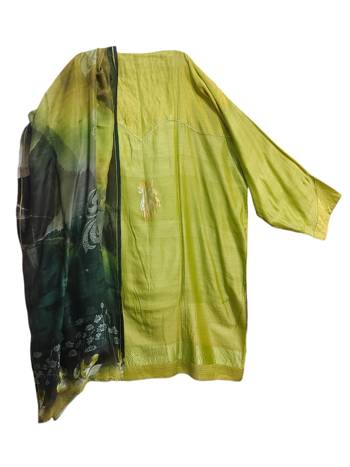 Semi Stitched Formal chanderi Suitset