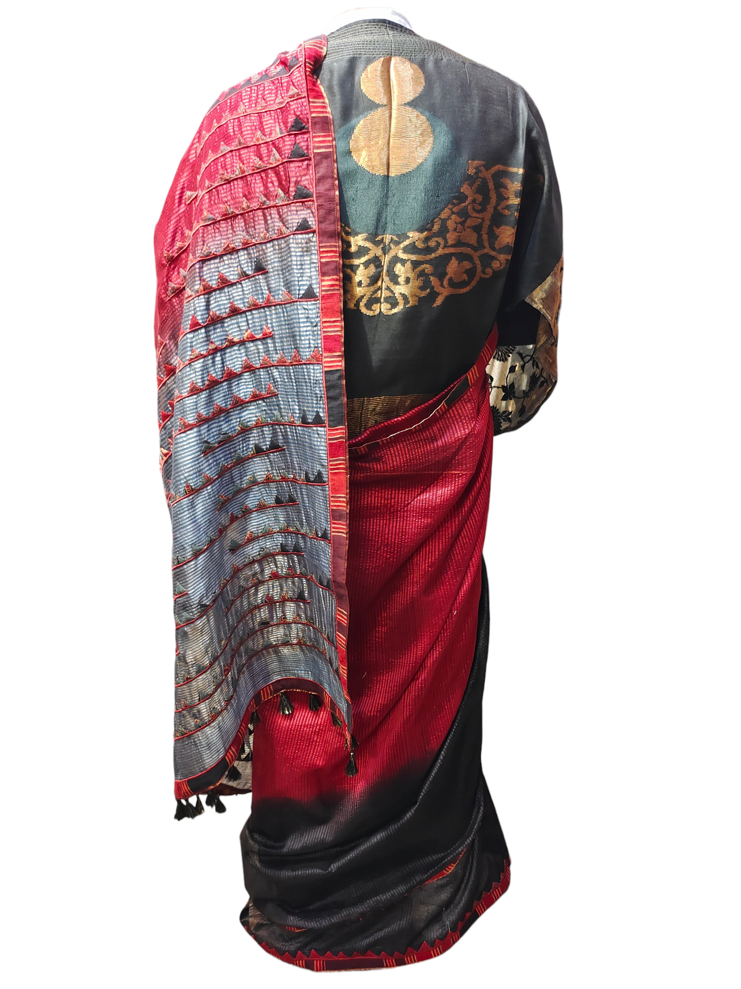 Formal Chanderi Silk Ajrakh Saree