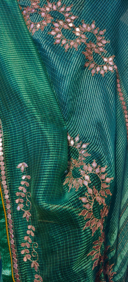 Semi Stitched Formal chanderi Suitset