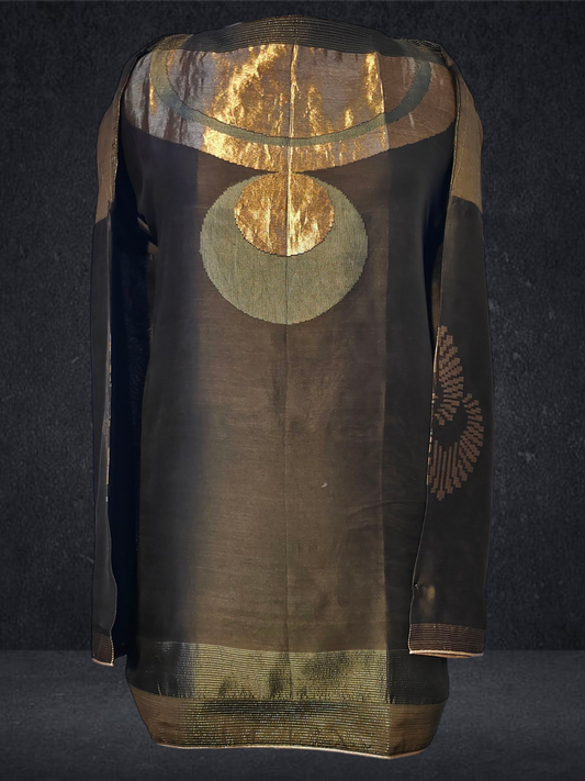 Semi Stitched Chanderi Zariwoven Short Tunic VISHAL KAPUR STUDIO