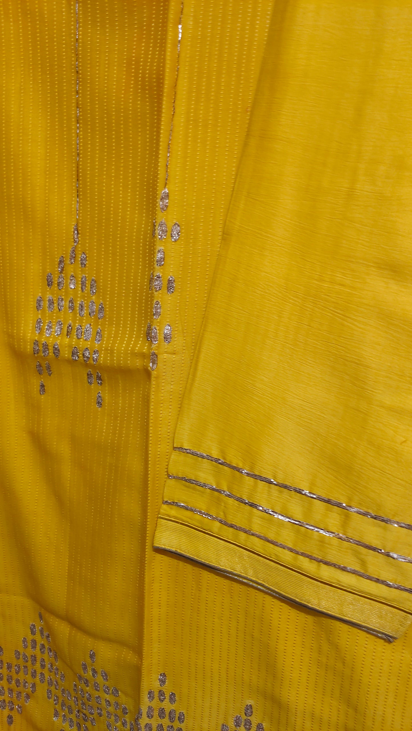 Semi Stitched Chanderi Formal Suitset
