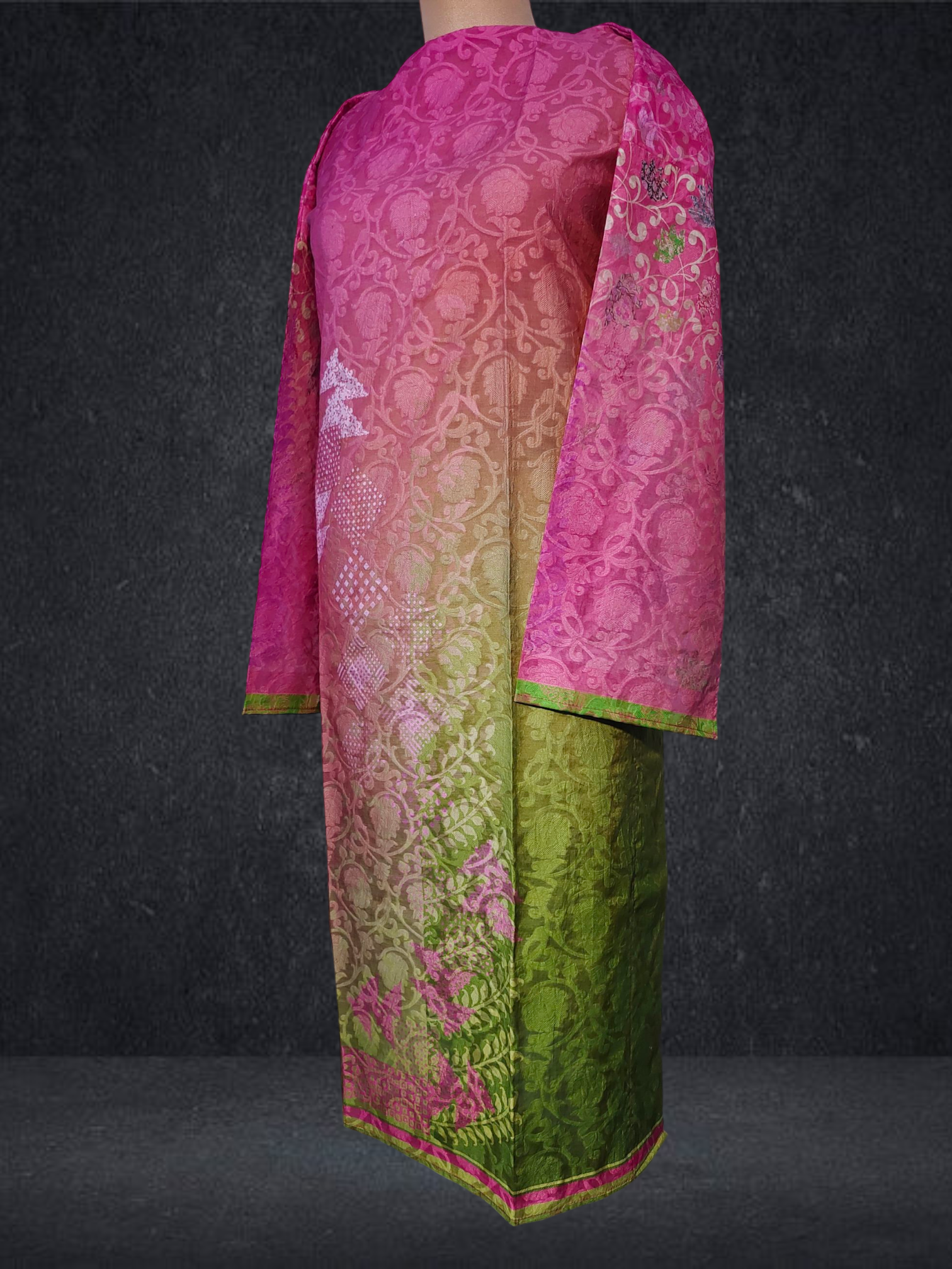 Semi Stitched Chanderi Kurta VISHAL KAPUR