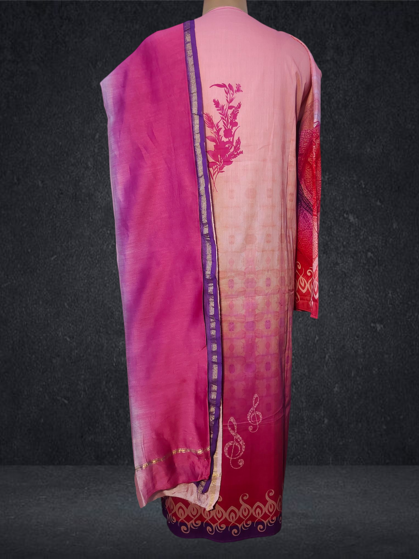 Semi Stitched Cotton Suitset