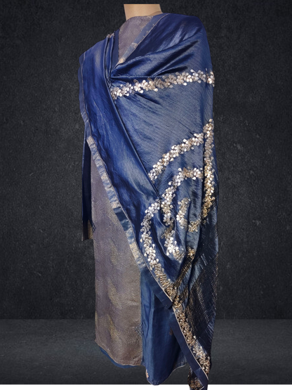 Semi Stitched Formal chanderi Suitset