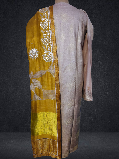 Semi Stitched Formal chanderi Suitset