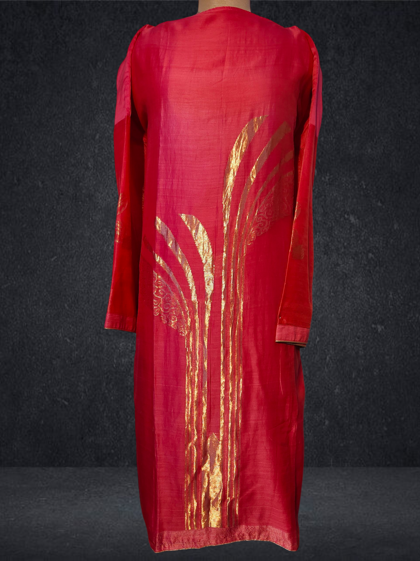 Semi Stitched Formal chanderi Suitset