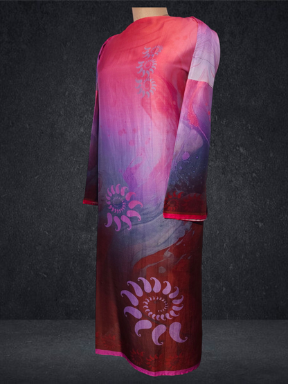 Semi Stitched Chanderi Kurta