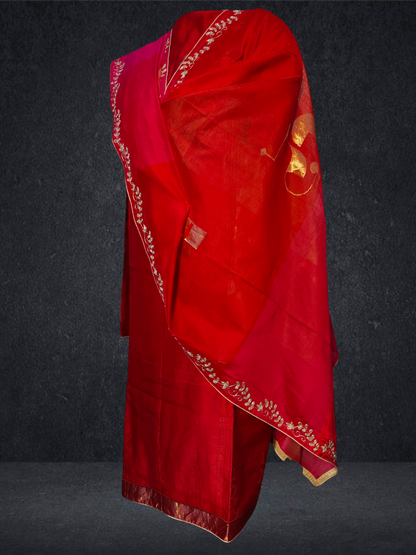 Semi Stitched Formal chanderi Suitset