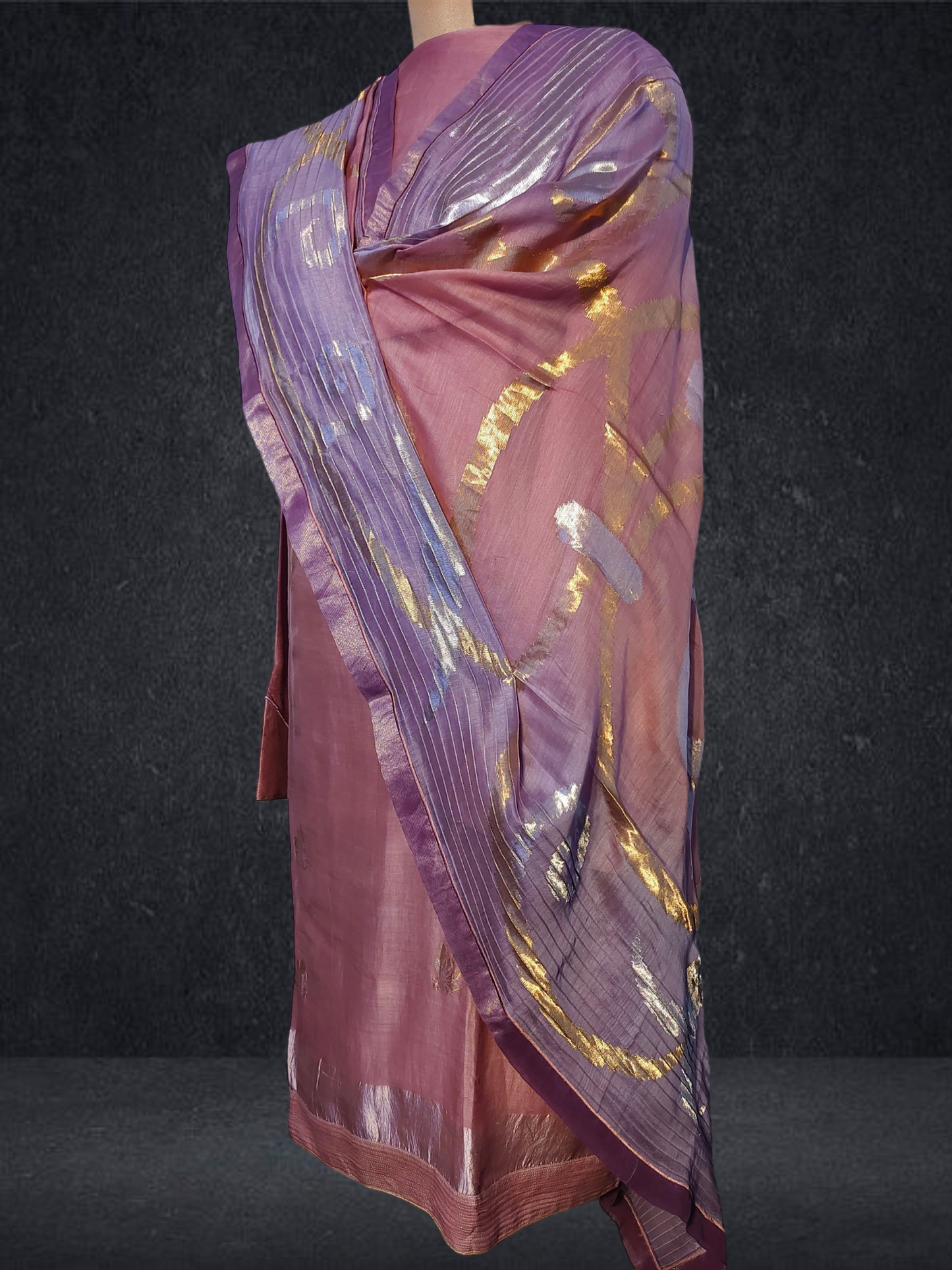 Semi Stitched Formal chanderi Suitset