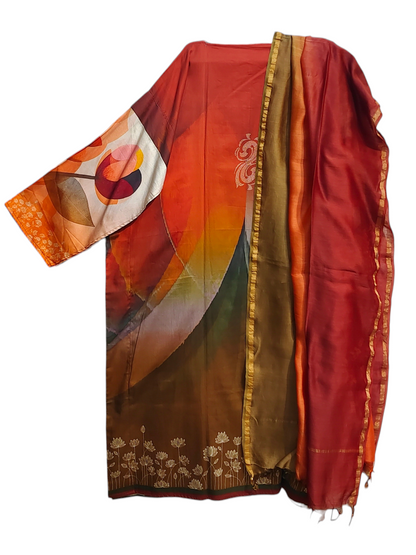 Semi Stitched Cotton Casual Suitset