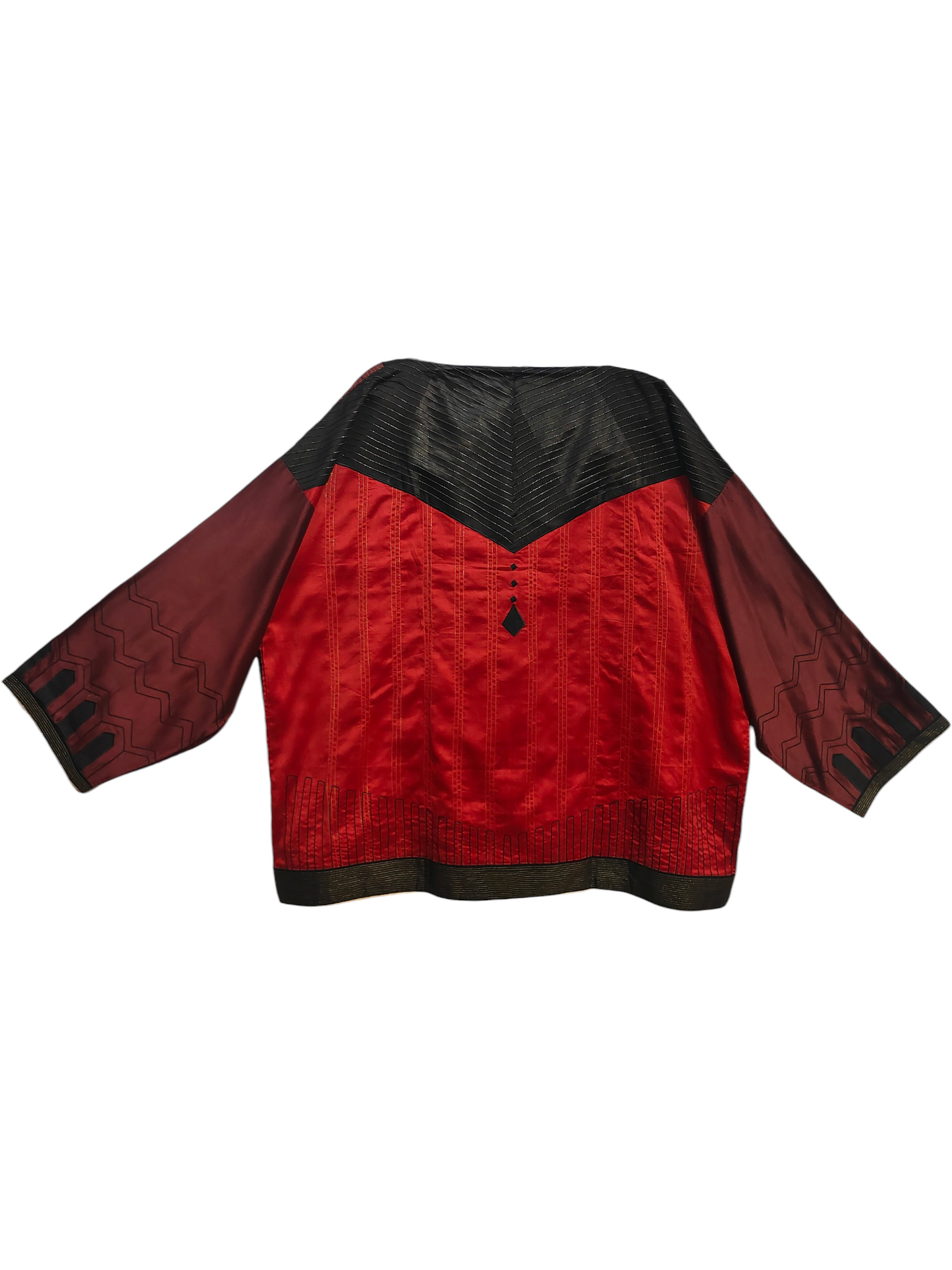 Semi Stitched Chanderi Ajrakh Short Tunic