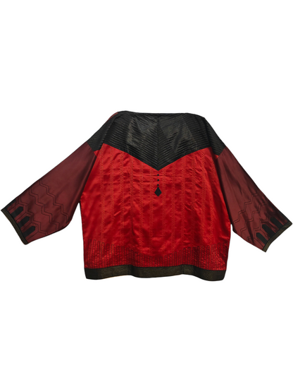 Semi Stitched Chanderi Ajrakh Short Tunic