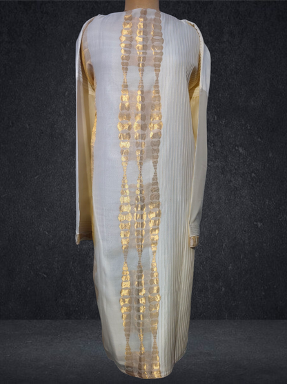 Semi Stitched Formal chanderi Suitset