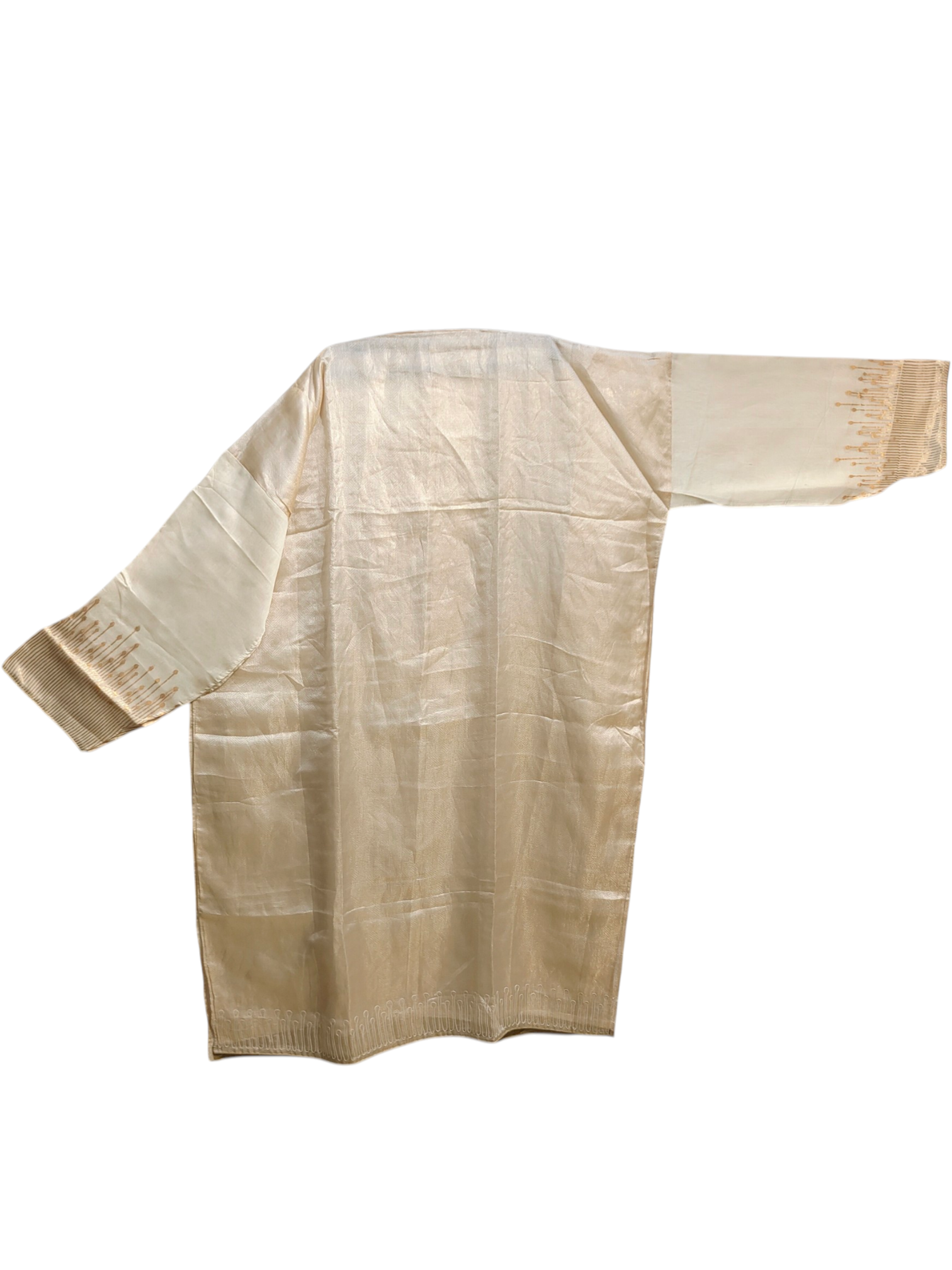 Beige traditional kurta white background