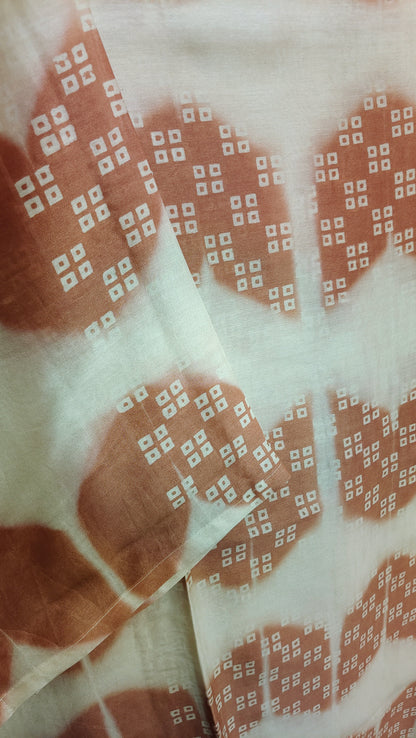 Semi Stitched Chanderi Casual Suitset