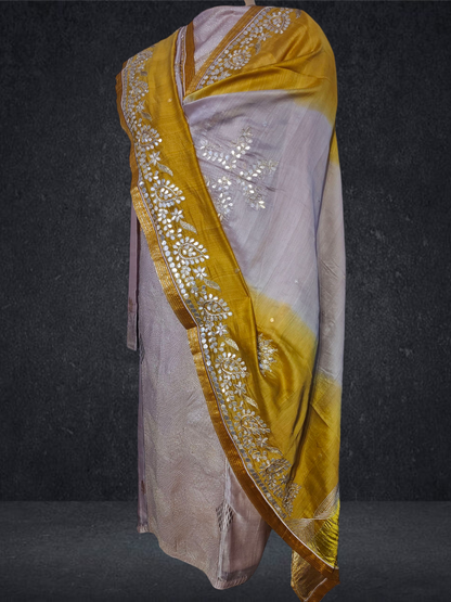 Semi Stitched Formal chanderi Suitset