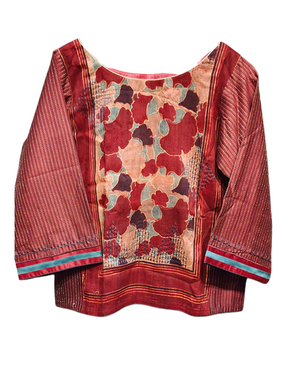 Formal Chanderi Silk Ajrakh Saree