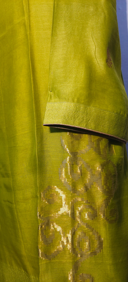 Semi Stitched Formal chanderi Suitset