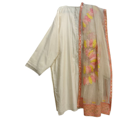 Semi Stitched Chanderi Formal Suitset
