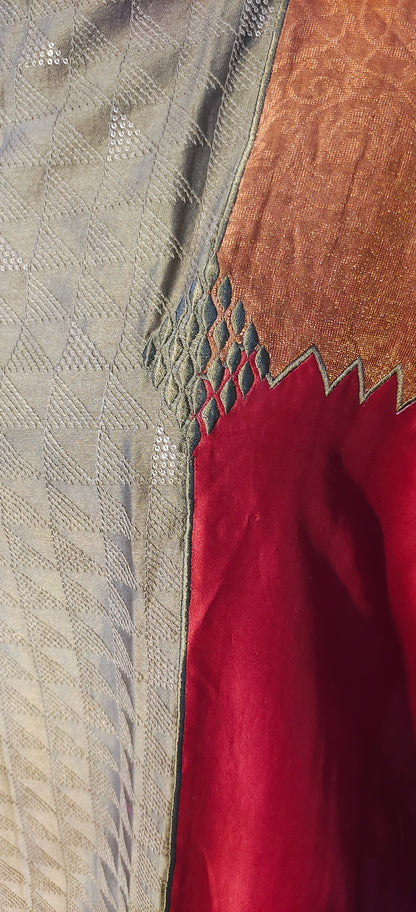 Semistitched Chanderi Kalamkari Short Tunic