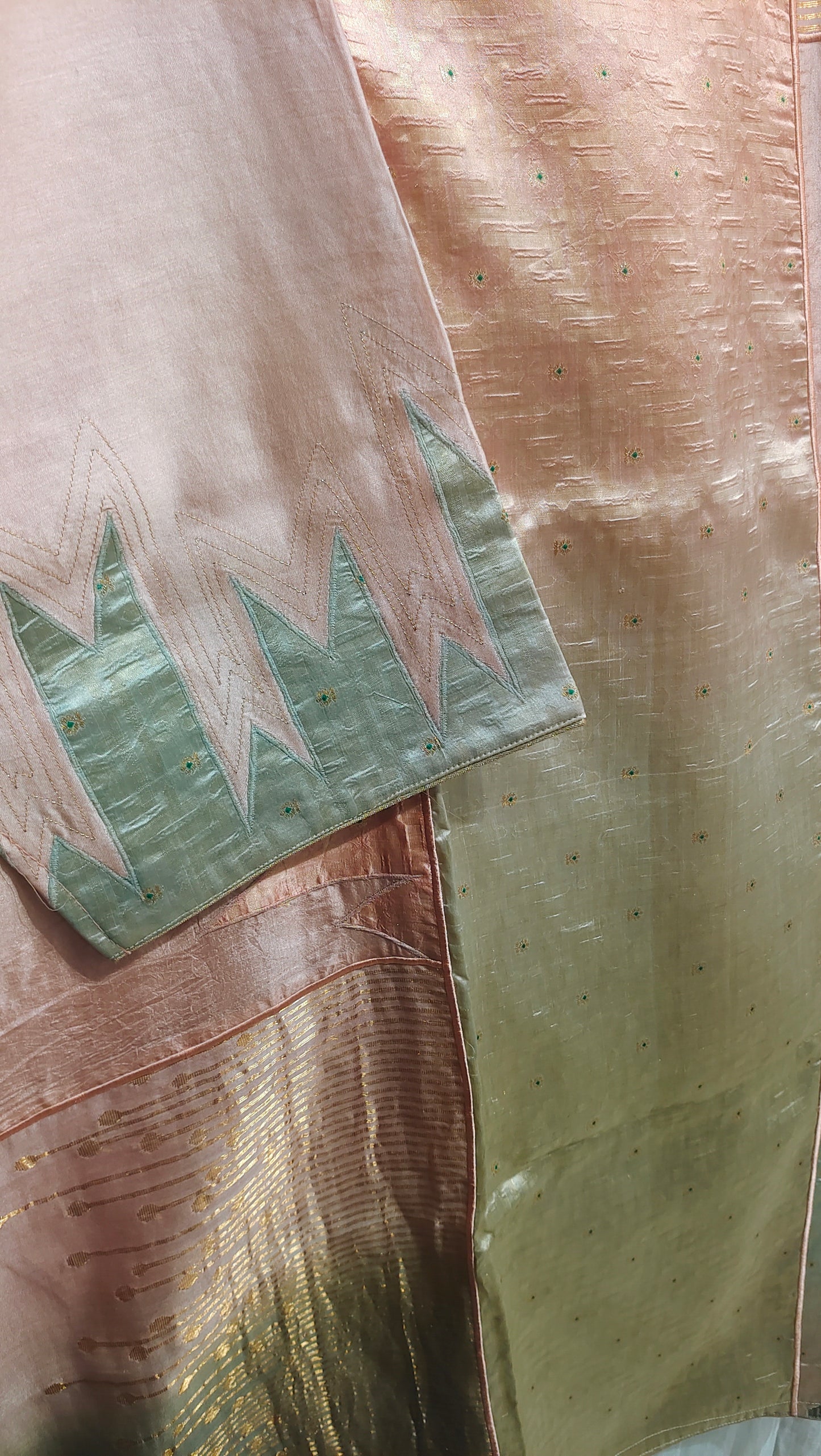 Semi Stitched Formal chanderi Suitset