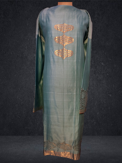 Semi Stitched Formal chanderi Kurta