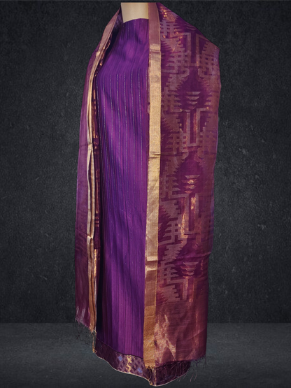 Semi Stitched Formal chanderi Suitset