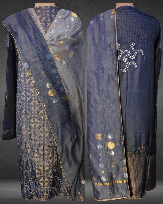 Semi Stitched Formal silk suitset