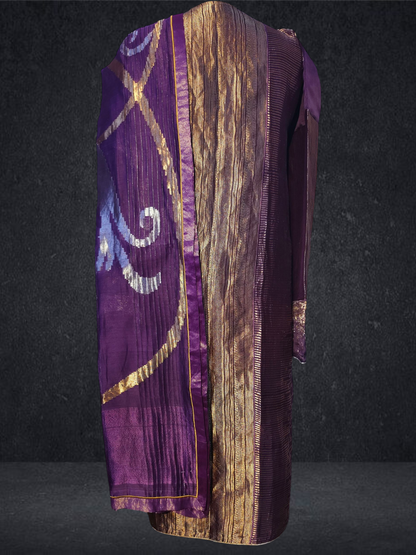 Semi Stitched Formal chanderi Suitset