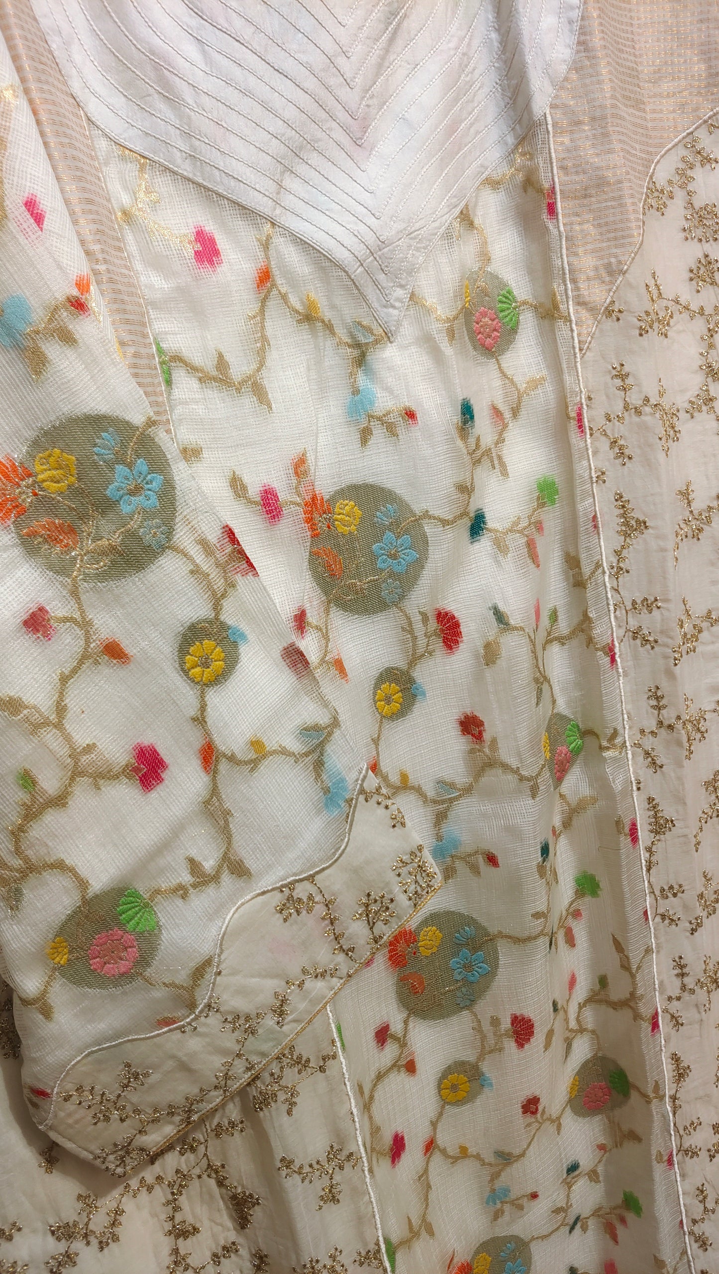 Semi Stitched Formal Kota silk Suitset