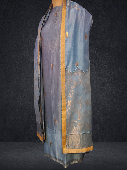 Semi Stitched Formal chanderi Suitset