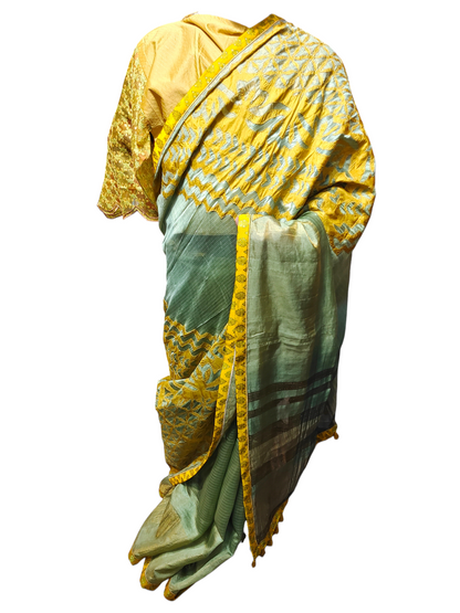 Formal Chanderi Silk With Katabh Saree