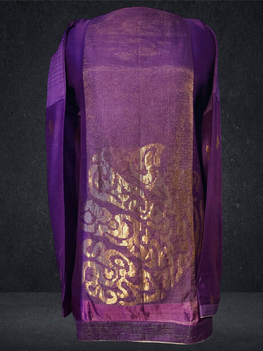 Semi Stitched Chanderi Zariwoven Short Tunic VISHAL KAPUR STUDIO