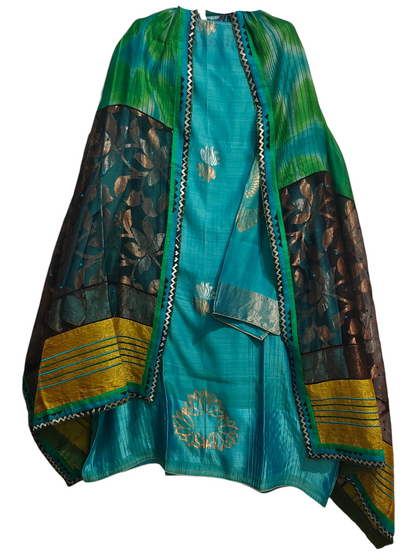 Semi Stitched Formal Chanderi Suitset