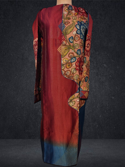 Semi Stitched Formal chanderi Kurta