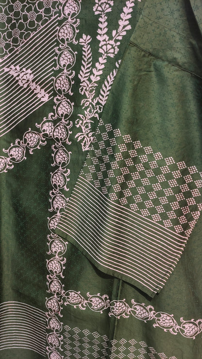 Semi Stitched Chanderi Casual kurta