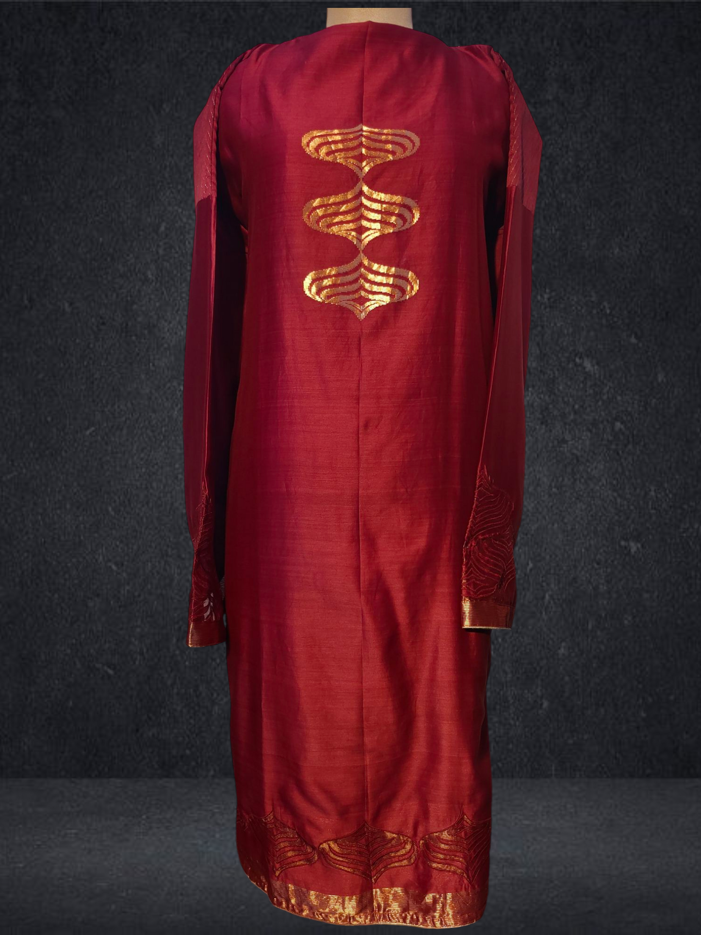 Semi Stitched Formal chanderi Suitset