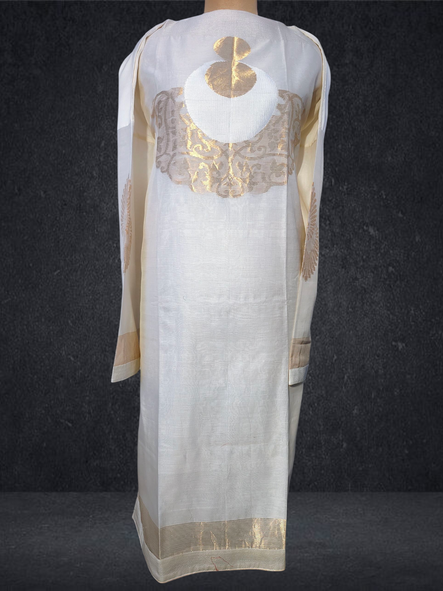 Semi Stitched Formal chanderi Suitset