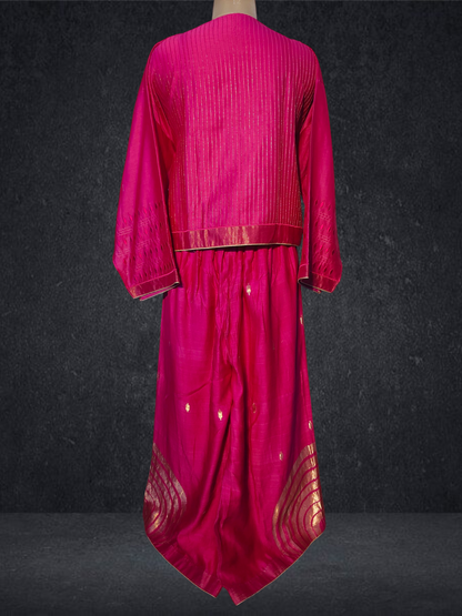 Stitched Chanderi Long Dress