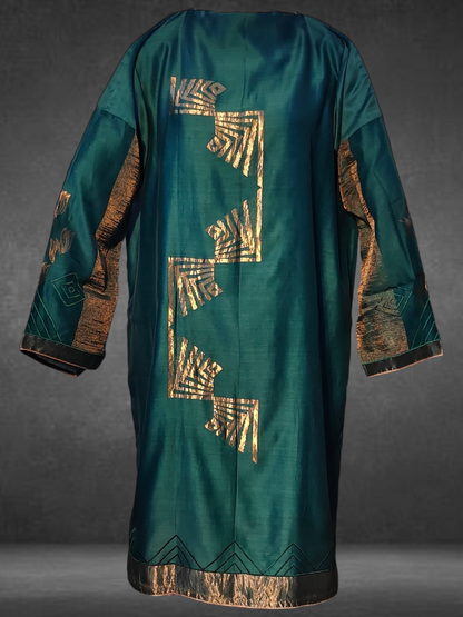 Semi Stitched Formal Chanderi kurta