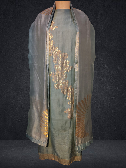 Semi Stitched Formal chanderi Suitset