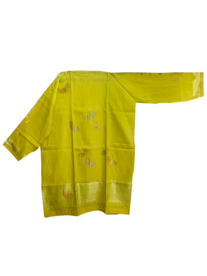 Semi Stitched Formal Chanderi Kurta
