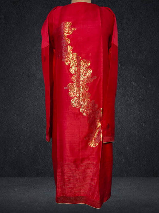 Semi Stitched Formal chanderi Suitset VISHAL KAPUR